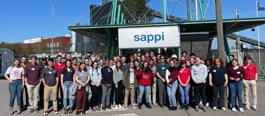 Group photo at Sappi - Day 3 - Sappi Kirkniemi Mill - Paper Science and Engineering Study Abroad