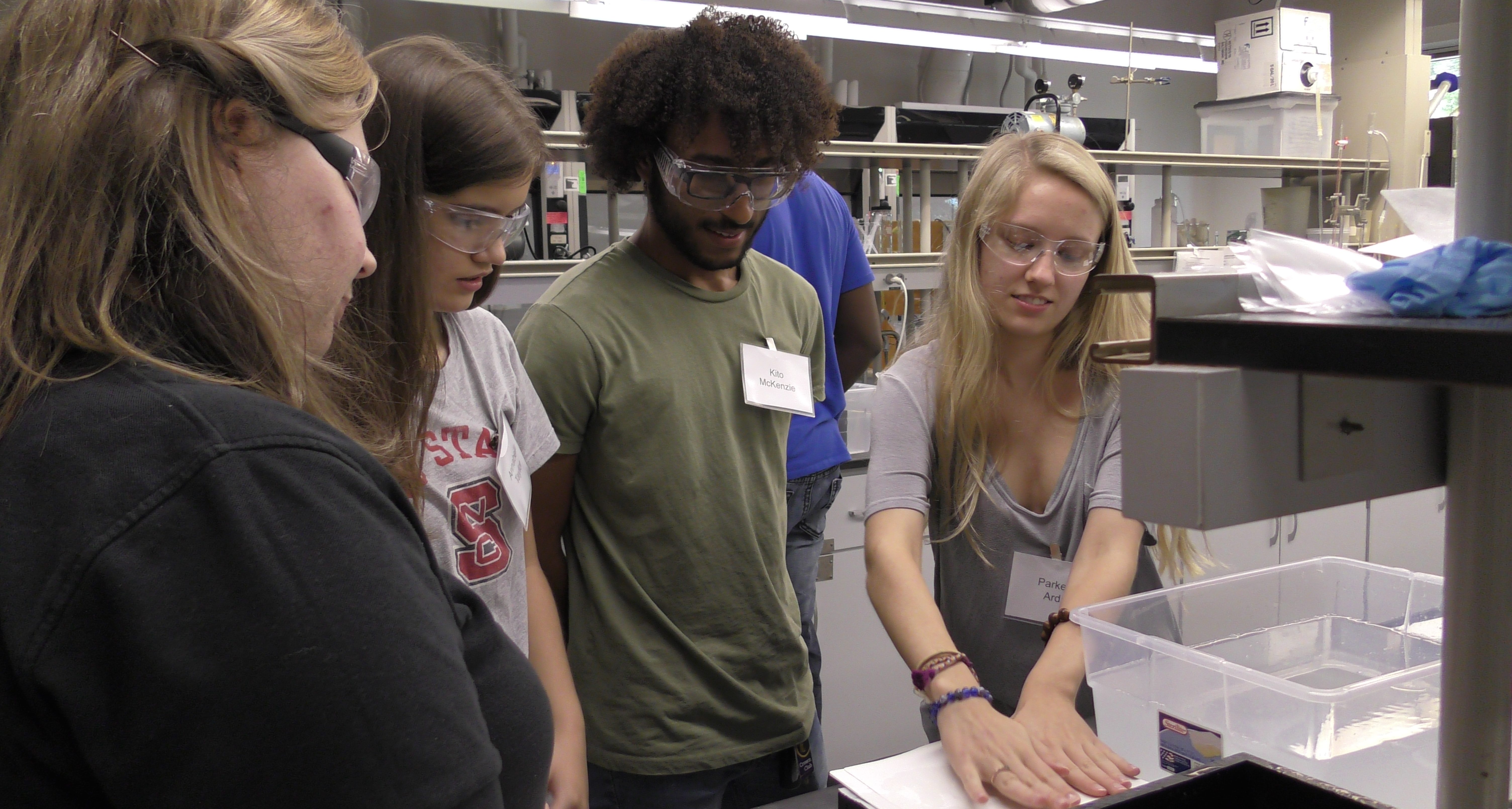 Students perform an experiment - Sustainable Bioproducts - College of Natural at NC State University