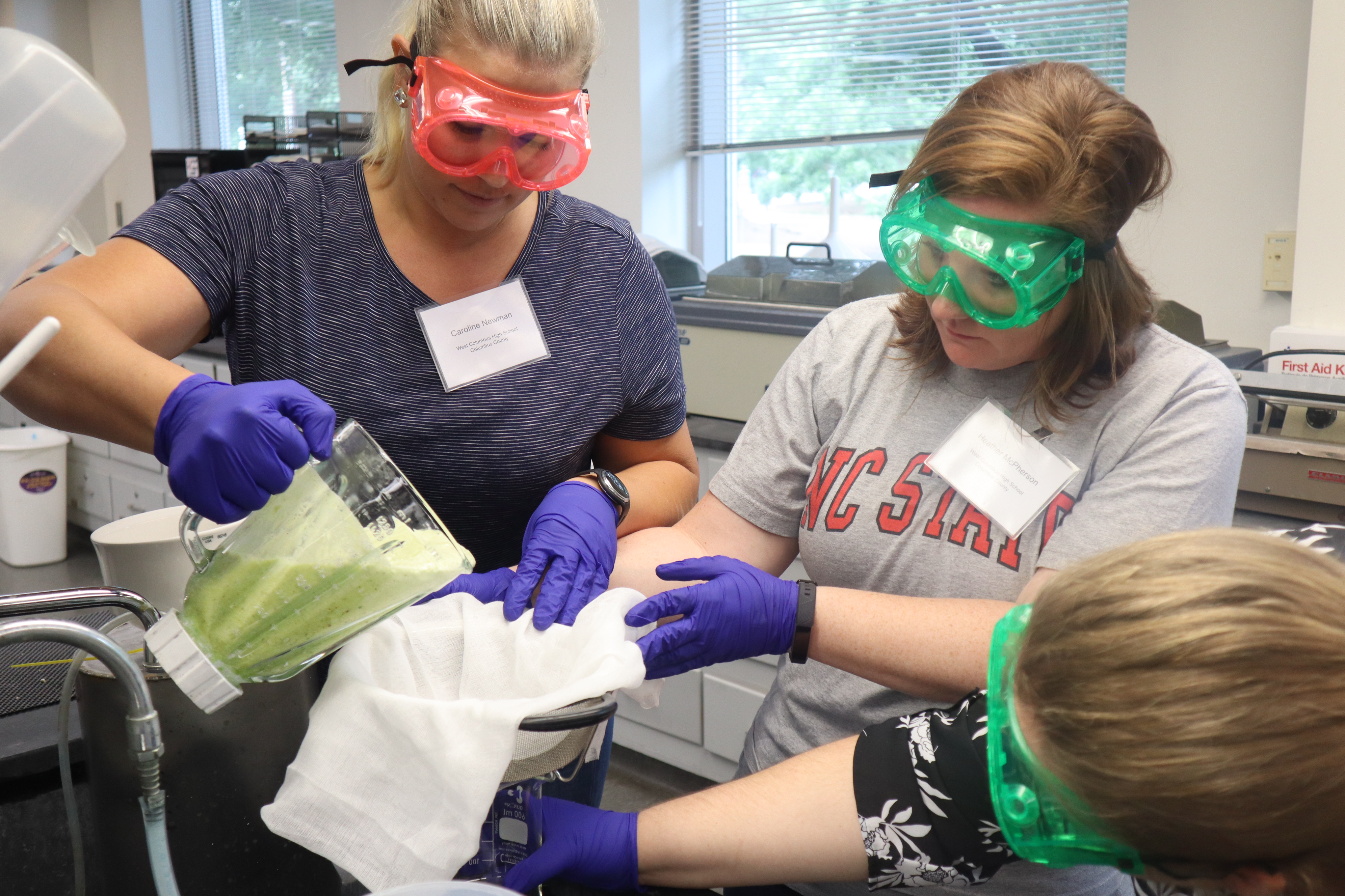 Students work in a lab - Sustainable Bioproducts - College of Natural at NC State University