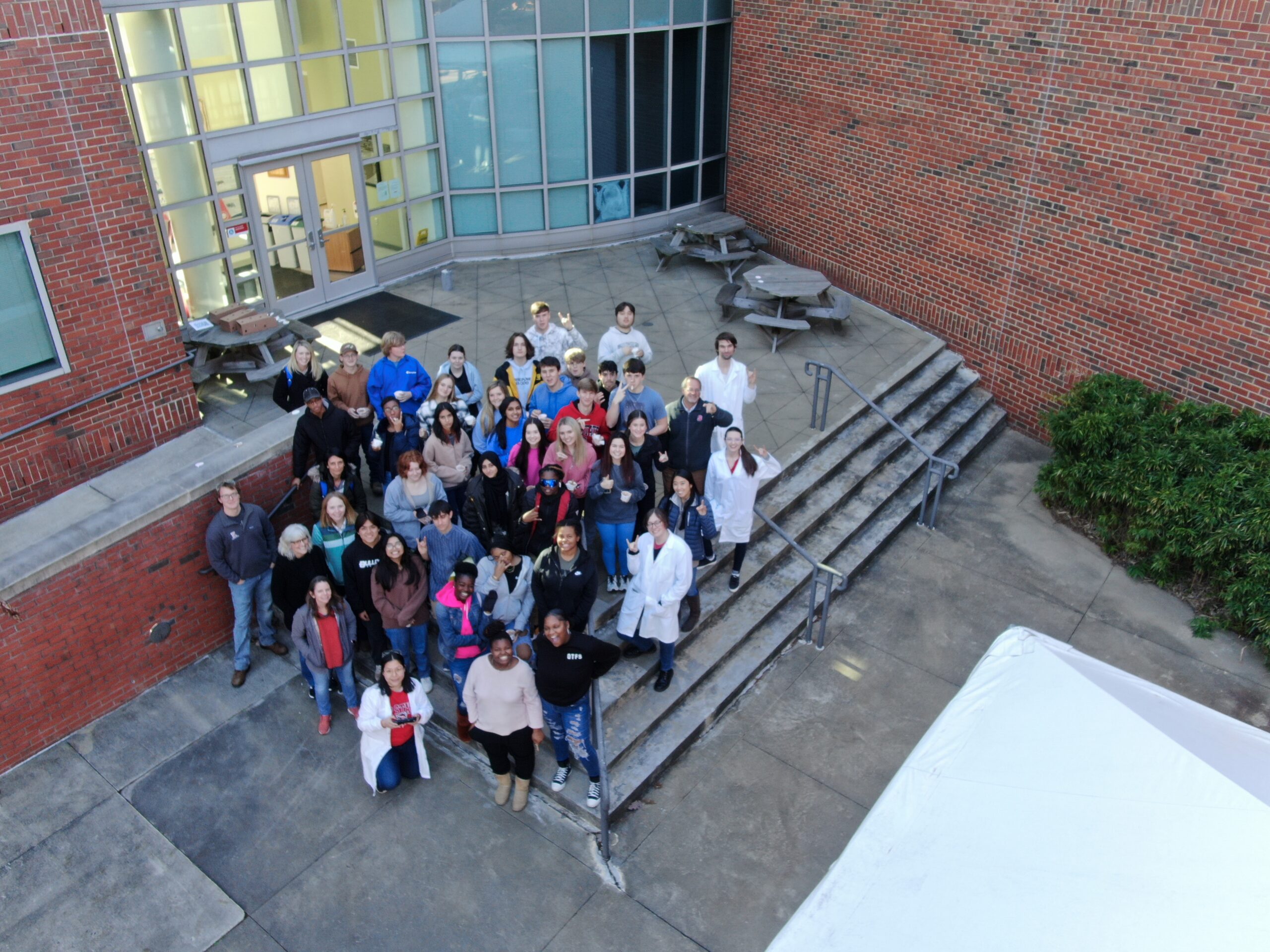 Group photo outside a lab - Sustainable Bioproducts - College of Natural at NC State University